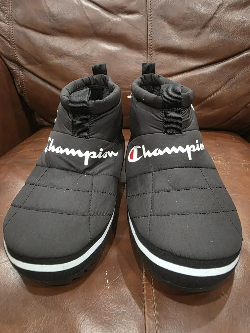 Champion Men’s Black Quilted Slip-On Boot Shoes